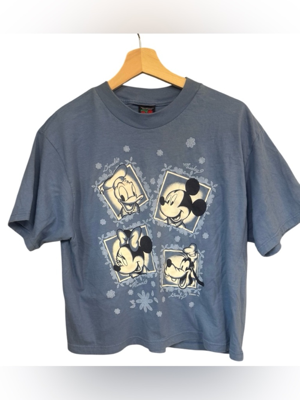 VTG Disney 90s Mickey Unlimited Blue  T-Shirt M Mickey Minnie Donald Goofy Retro